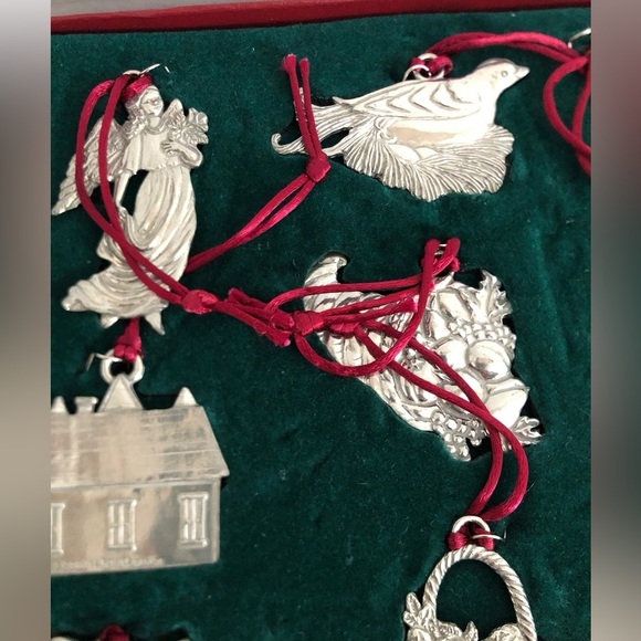 Vtg Seagull Pewter Ornament Set in Box - Picture 8 of 16